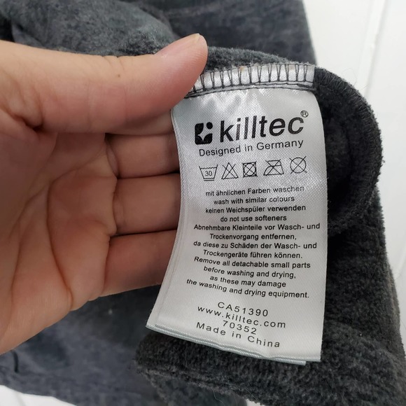 Killtec Women's 12 Gray Full Zip Mock Neck Fleece Sweatshirt - Picture 11 of 13